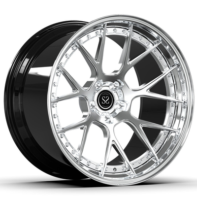 Ligue 2 partes forjou o offset negativo 21inch 21x11 21x12 das rodas escovadas para M6
