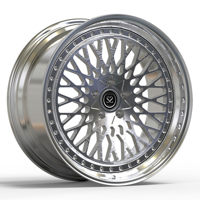 o PC 2 lustrou as rodas para o golfe que 6 R forjados escovaram bordas do carro da liga do metal de arma 20inch 20x9.5