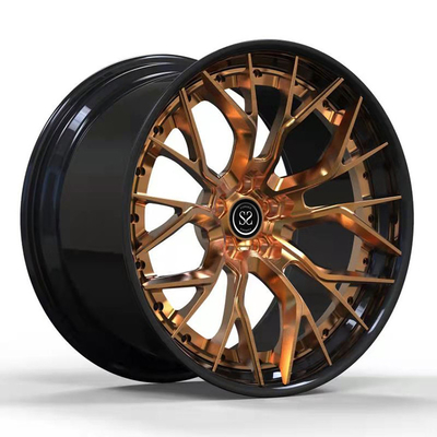 Disco de bronze polido e barril preto brilhante, alças forjadas personalizadas em 1819,20,21, 22 e 23 polegadas