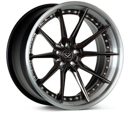 O PC forjado de Vossen EVO2 3 orlara 24inch para o preto luxuoso do carro RS5 lustrou as rodas