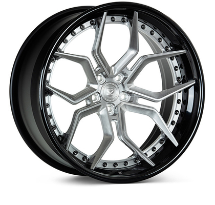 As bordas do PC EVO3 3 forjaram 	3-Piece forjado roda 18 polegadas para a prata luxuosa do carro escovada