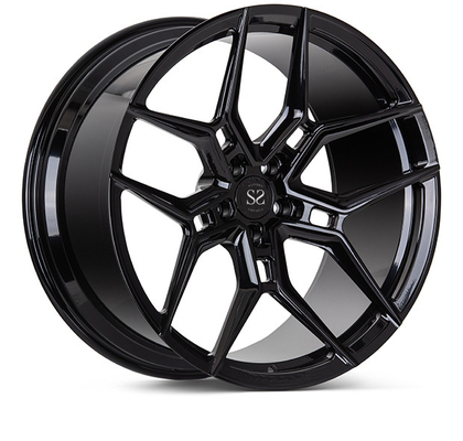24 polegadas 1 parte forjaram as rodas anotam EVO4 preto Monoblock para bordas do carro S6